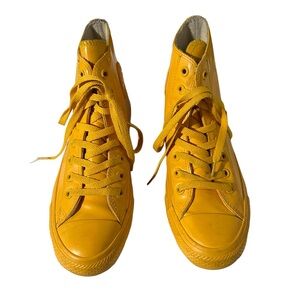 CONVERSE/ CHUXK TAYLOR/ ALL STAR Yellow Rubber High Top Sneakers